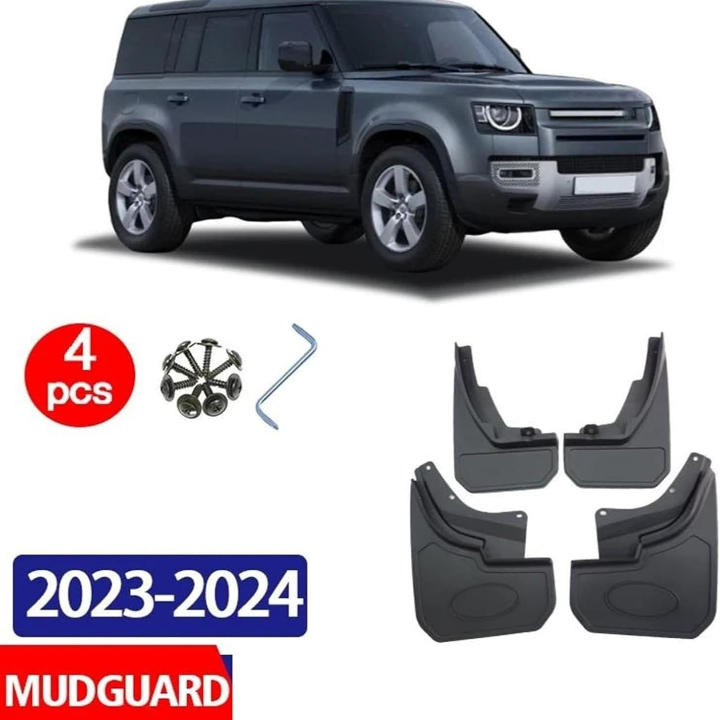 For Land Rover Defender 2023-Present 130 Mud Flaps PP Fender