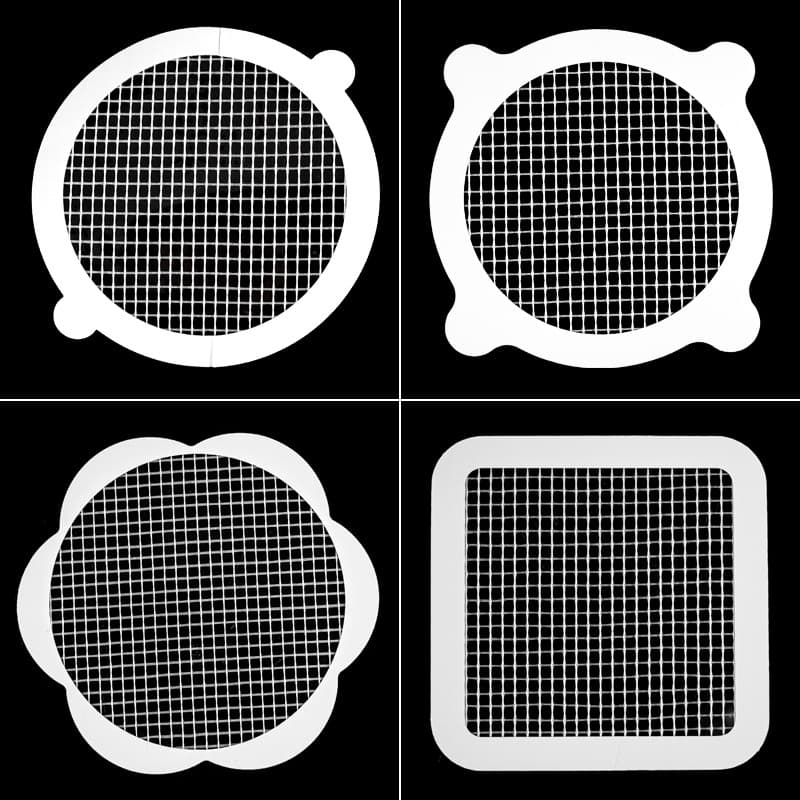Ready stock wholesale bathroom self-adhesive mesh screens, anti-clog, anti-odor, hair-proof, disposable drain filters.