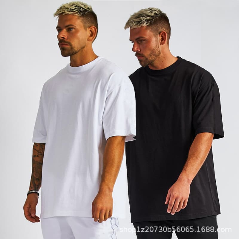 Premium Heavyweight Cotton Oversized Men's T-Shirt, Streetwear Brand, Pure Cotton Loose Drop Shoulder Short Sleeve Top