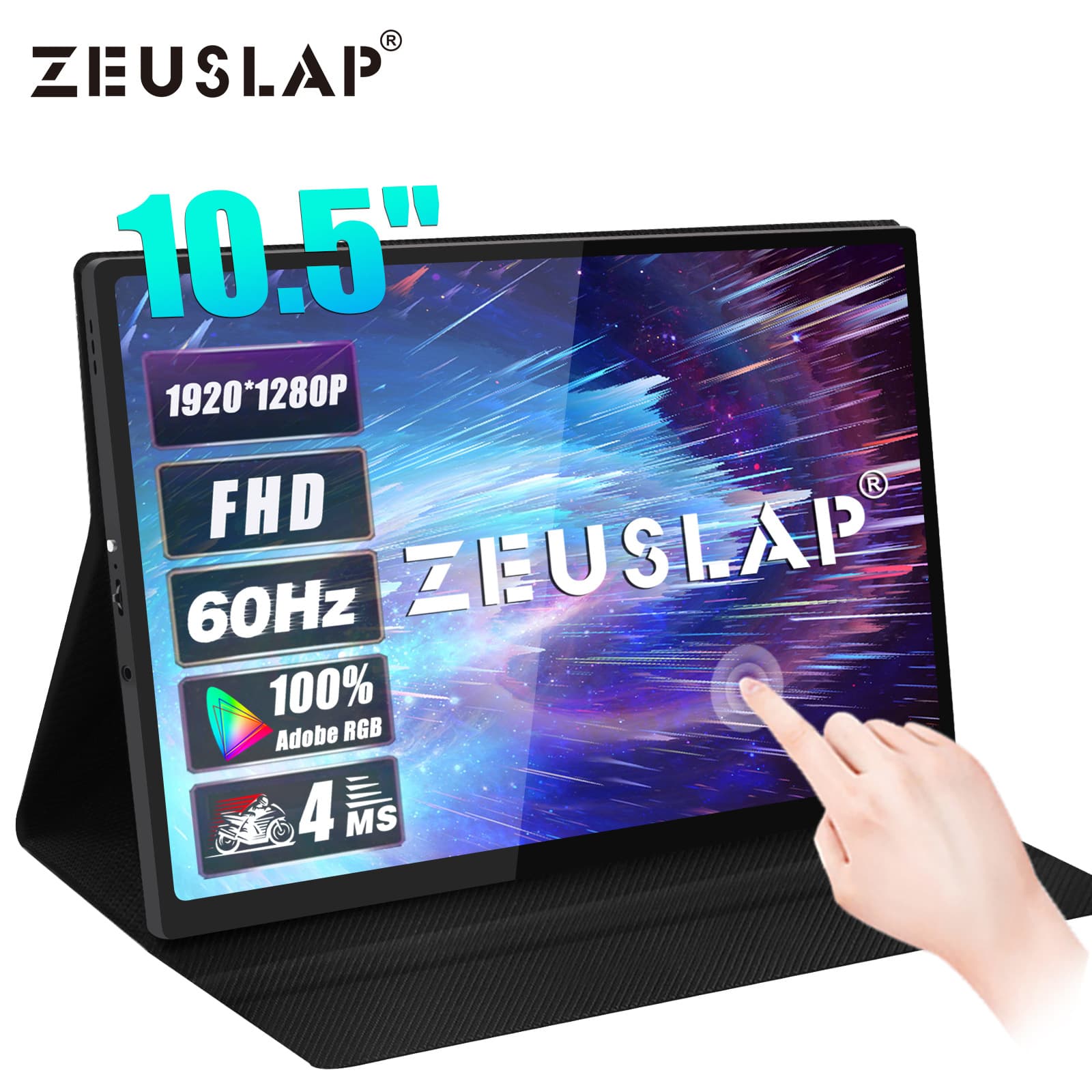 ZEUSLAP Zeus 10.5-inch Z10T Ultra-thin Computer Monitor Type-C One-Cable Portable PS4 Screen