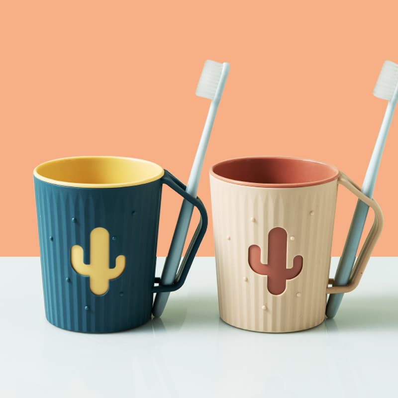 Home Use Cartoon Toothbrush Cups Bathroom Washing Cups Children's Couple Set Double Layer Thickened Toothbrush Kit