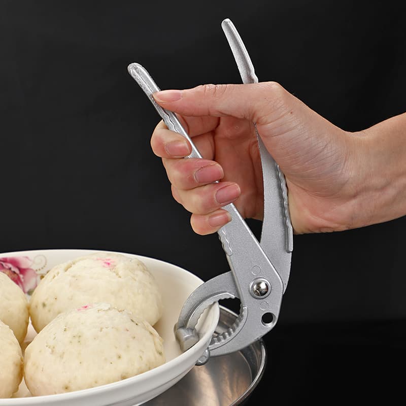 Korean-style Aluminum Alloy Stone Pot Clip, Curved Heat-Resistant Hand Grip, Plate Lifter, Casserole Tongs, Small Kitchen Tool