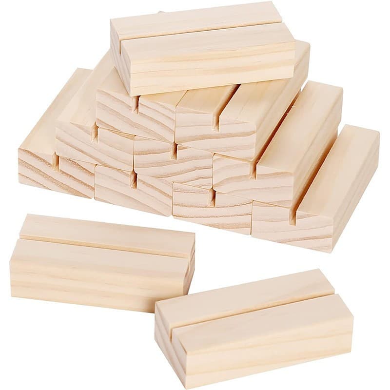 Solid Wood Transparent Acrylic Table Number Stand Holder Creative Wedding Birthday Party Decoration