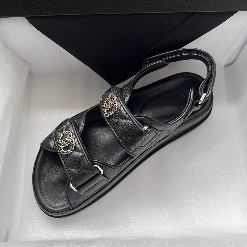 Tweed Style Velcro Sandals Women's 2025 Summer New Thick-Soled Sports and Casual Shoes Roman Beach Outerwear Flat Shoes