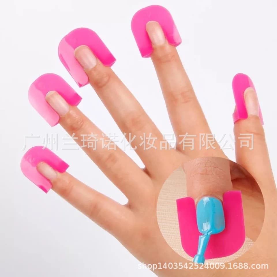 Manicure tool nail polish glue anti-spill clip manicure protective clip nail polish glue model clip nail edge anti-spill OPP device