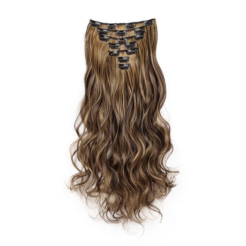 Cross-border Hair Extensions for Women 7-Piece Set European and American 16-Clip Hair Extensions Long Curly Wig In Stock