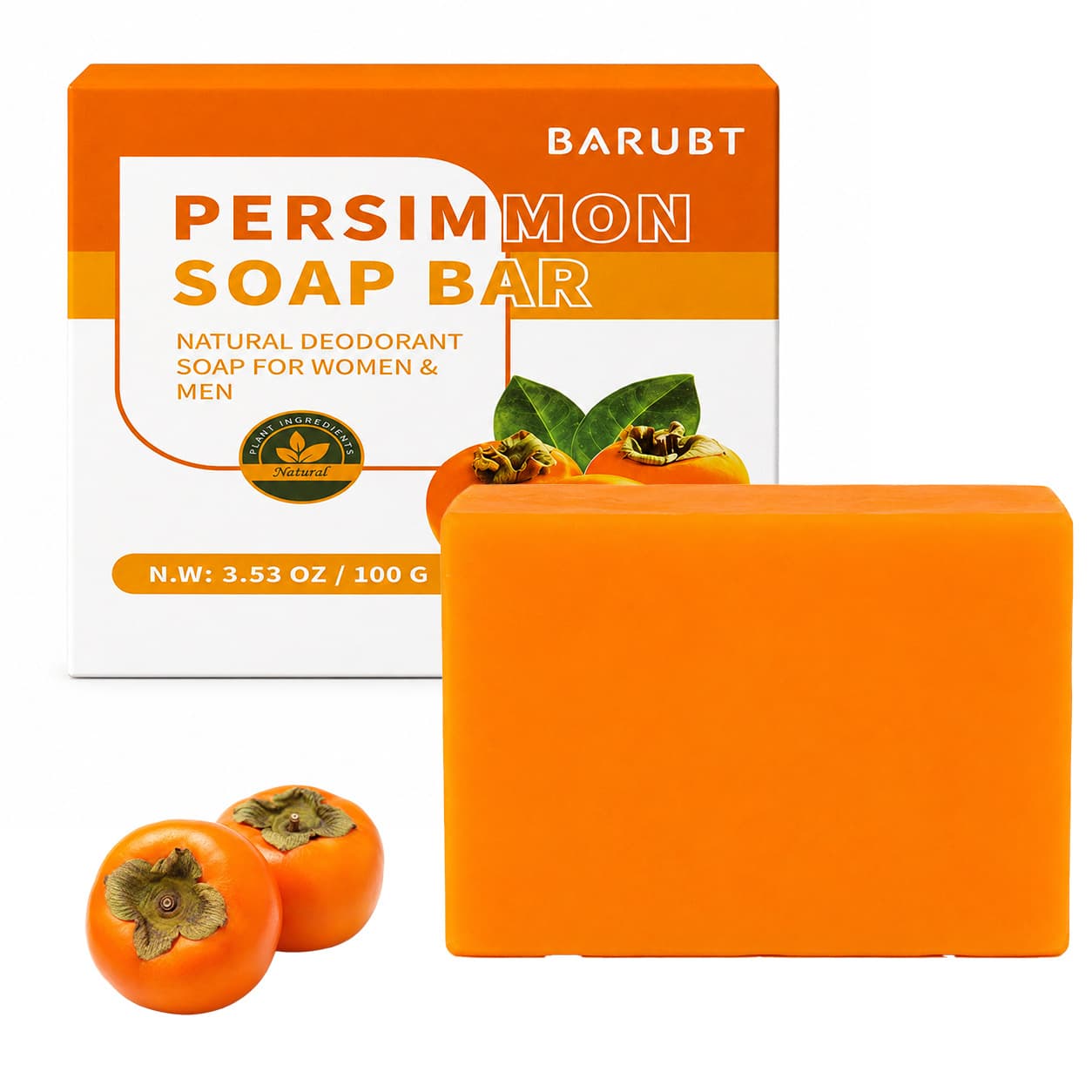 Cross-border Bestseller Persimmon Deodorant Soap Natural Persimmon Odor Control Moisturizing Soap