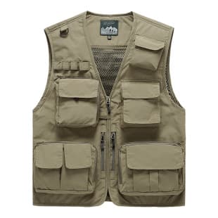 Tactical Work Vest Multi-Pocket Lightweight Men's Outdoor Vest Breathable Sports Sleeveless