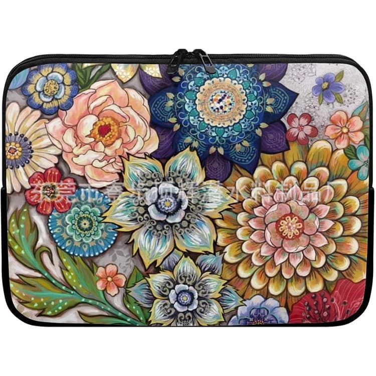 Amazon cross-border Oxford cloth eco-friendly transfer print laptop sleeve, waterproof shockproof diving material for Huawei laptop.