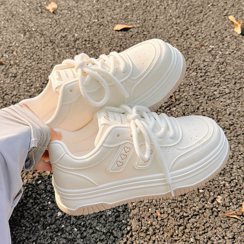 Chic Chunky Sole Casual Sneakers for Women 2024 New Arrival, Durable and Versatile Low-Top Sports Shoes