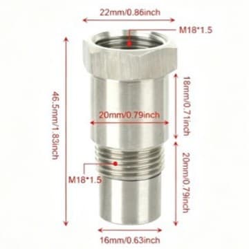 Manufacturer Cross-Border Supply of Automotive Precision Hardware Engine Parts M18*1.5 Oxygen Sensor Extension Connector