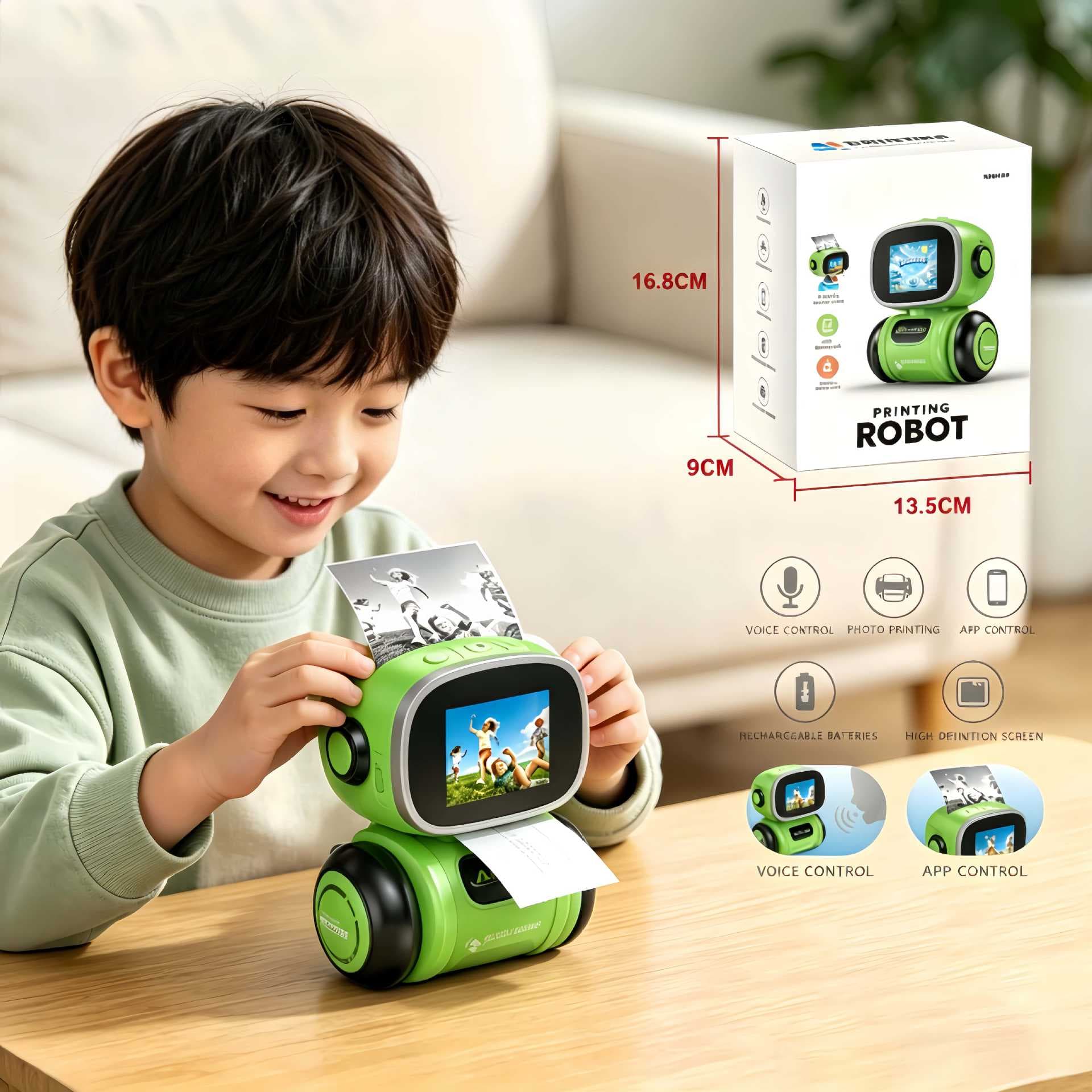 New Cross-Border AI Robot Voice Printer, Multifunctional Children's Voice Command Thermal Printer Toy Wholesale