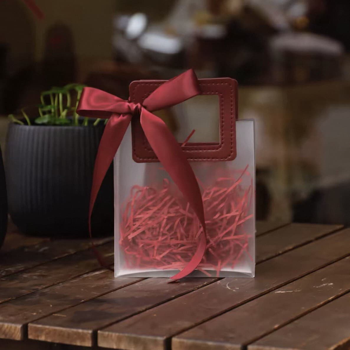Transparent Small Gift Bag, Handbag Gift Box Empty Box, Wedding, Grand Opening, Party Favor, Birthday Gift Packaging Bag, Premium