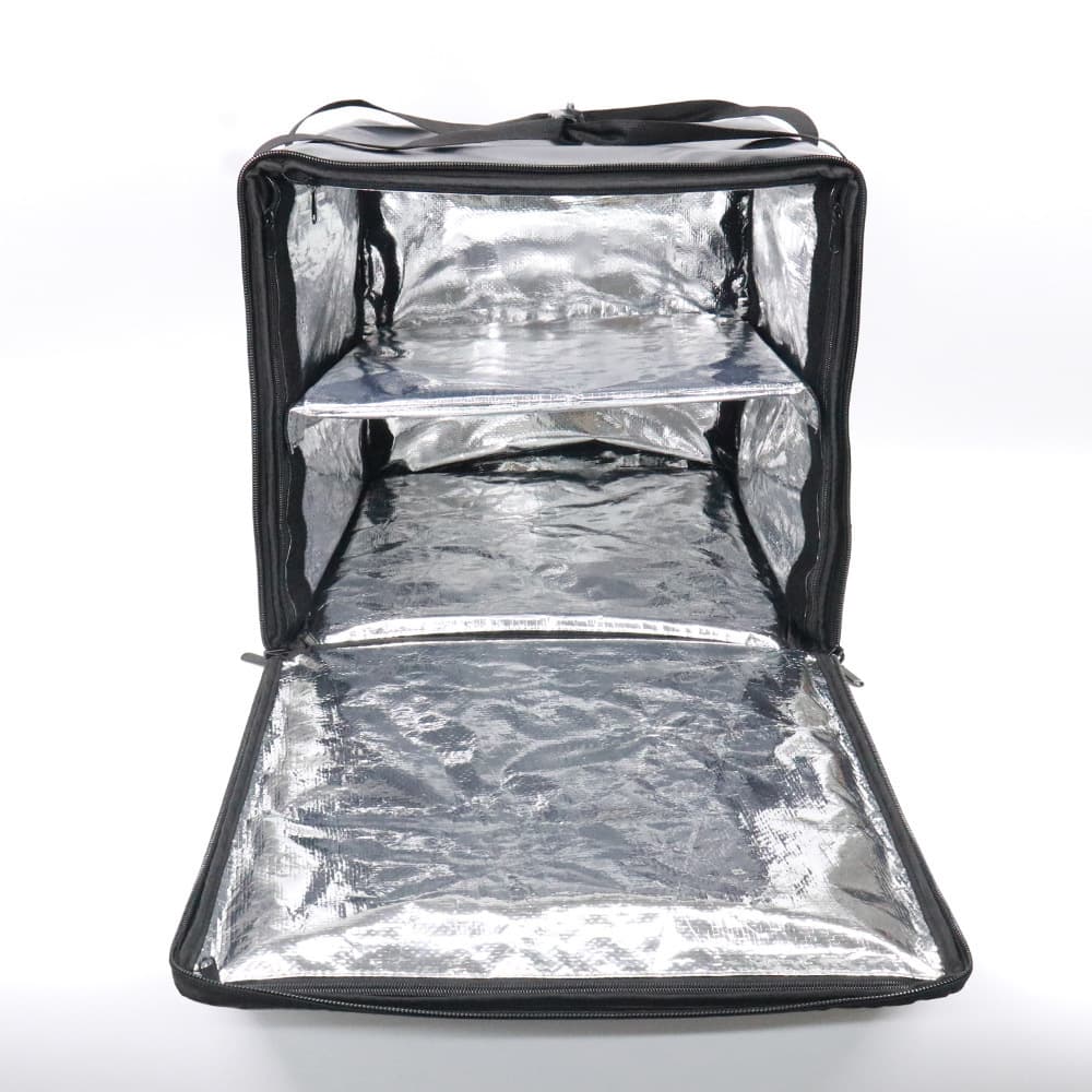 Manufacturer wholesale waterproof and fresh food refrigerated boxes, delivery rider commercial aluminum foil insulated boxes, double-shoulder takeout boxes