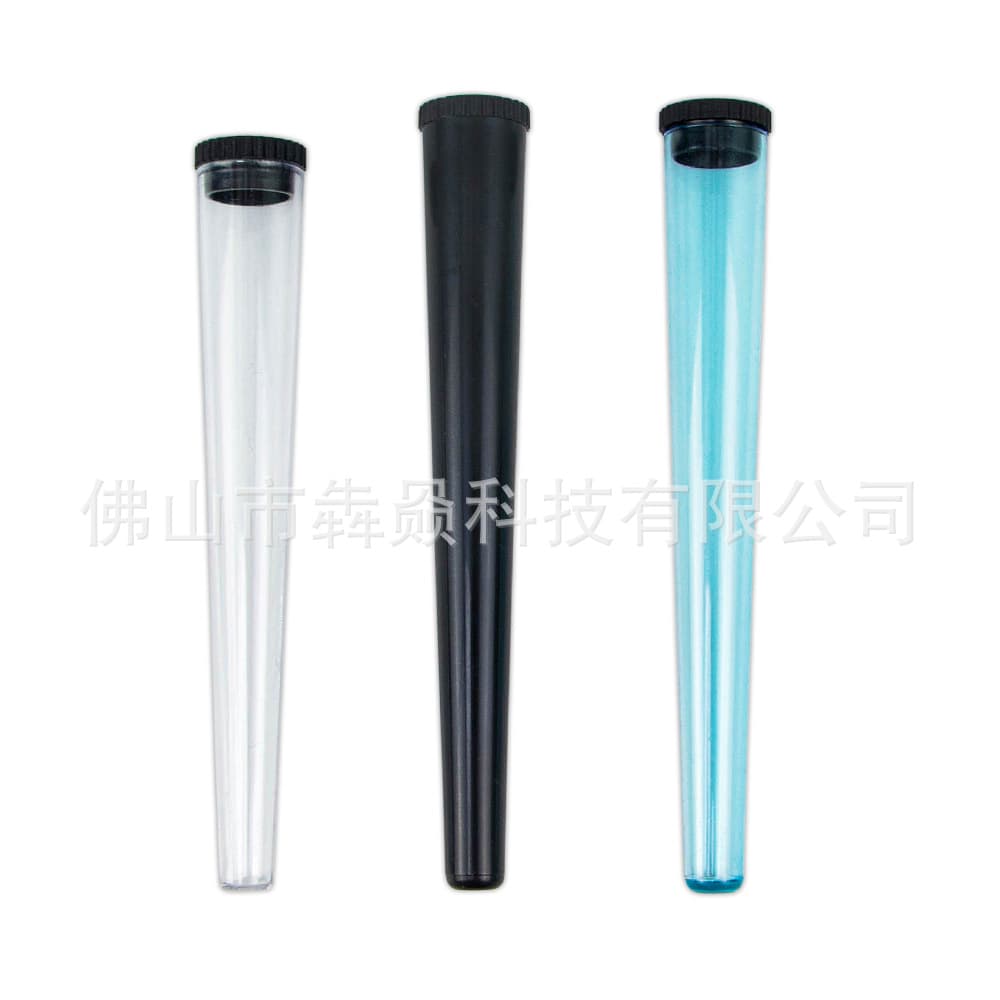Source Factory 118mm Plastic Conical Tubes with Caps, Plastic Tube Horn Tubes for Cigarette Packaging, Pre-rolled Tubes