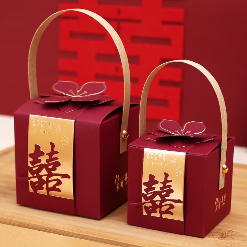 Wedding Chinese wedding candy box portable candy box creative wedding candy box wedding candy box wedding gift box wedding celebration