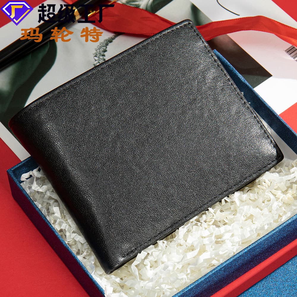 Malunte New Genuine Leather Men's Wallet Long Style Vegetable-Tanned Leather Gift Wallet Wholesale Wallet