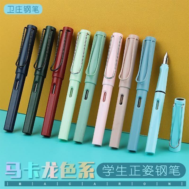 Factory shipped Wei Zhuang colorful pen student pen positive posture writing practice ink ink bag dual-purpose pen wholesale
