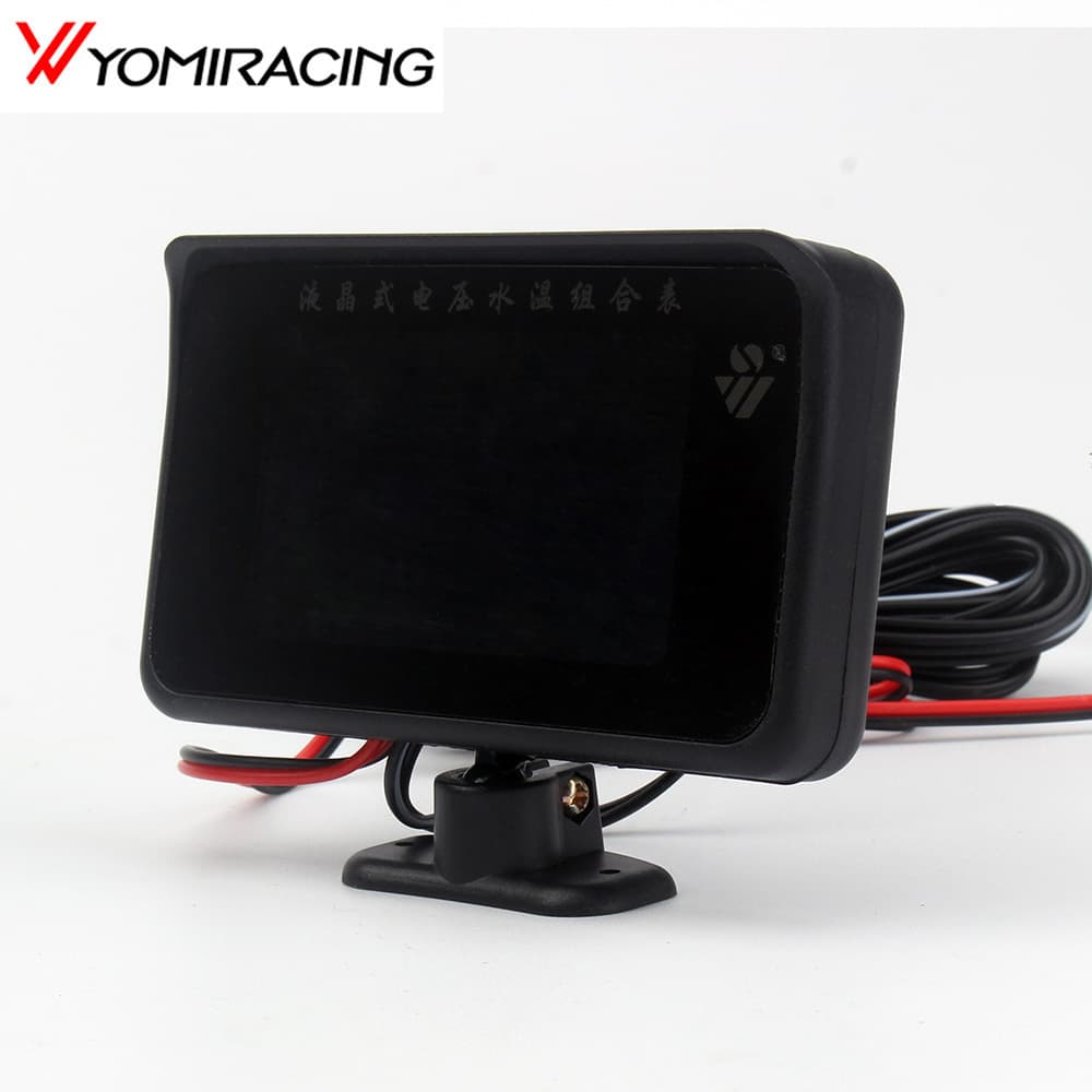 12V/24V Car Modification LCD Water Temperature & Voltage Combination Gauge High-Precision Digital Water Temperature Alarm