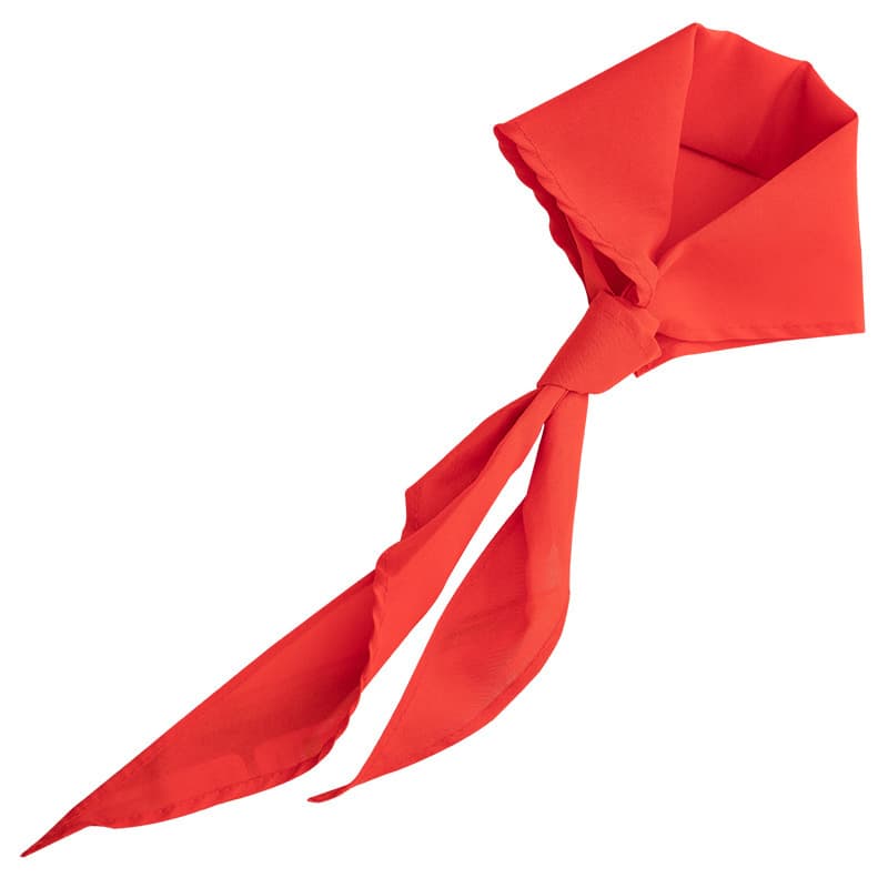 Deli 50552_1 meter pure cotton red scarf red stripe children elementary school students universal
