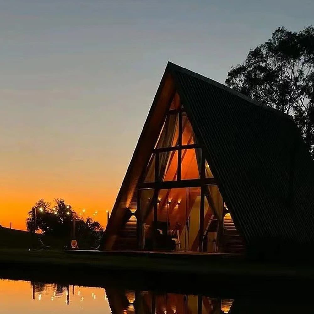 Manufacturer Scenic Campgrounds Farms Estates Mobile Houses Preservative Wood Triangular Cabins Outdoor Homestay Wooden Cabins