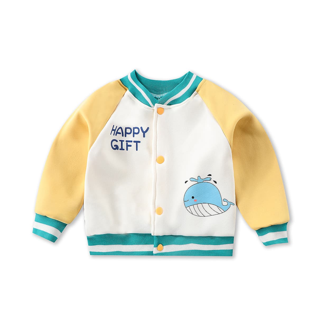New Style Children's Fleece Cardigan Boys and Girls Outdoor Sports Hoodie Korean Version Baseball Jacket Direct from Manufacturer