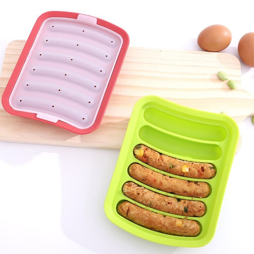 Food-Grade Silicone Sausage Molds, Children's Food Hot Dog Baking Tools, Baby Ham Sausage Making Molds