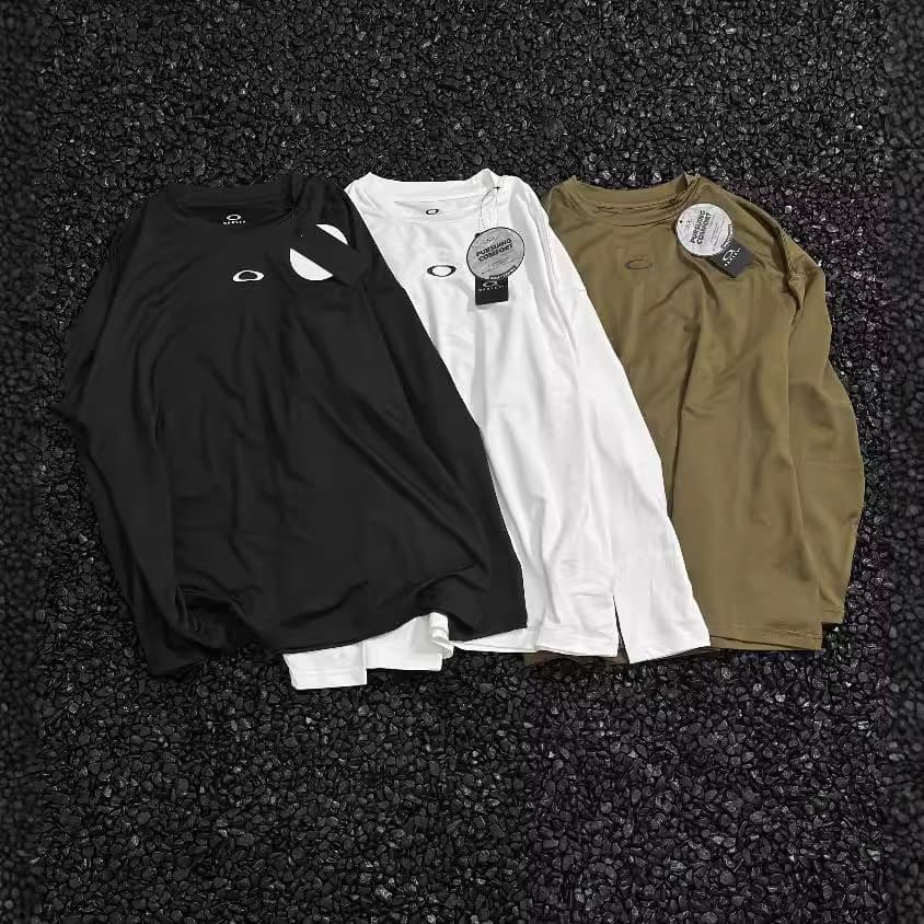 High version OAKLEY classic circle VINTAGE retro high-elastic outdoor technology quick-drying sports functional long sleeves