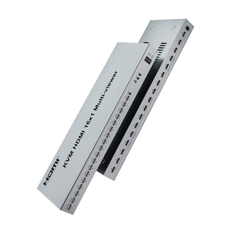Factory Direct Sale HDMI 16-in 1-out KVM Picture Splitter with Mouse and Keyboard Support 1080P 60HZ