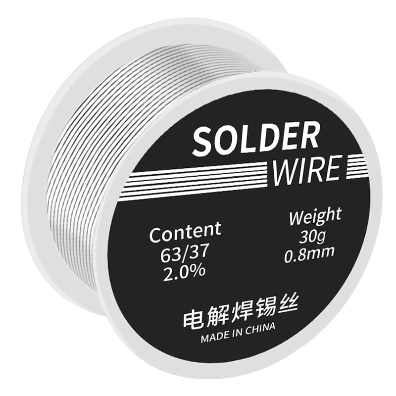 30g Solder Wire 0.8mm Soldering Iron Welding Solder Wire with Rosin Core, High Purity Solder Wire Small Roll, Factory Direct