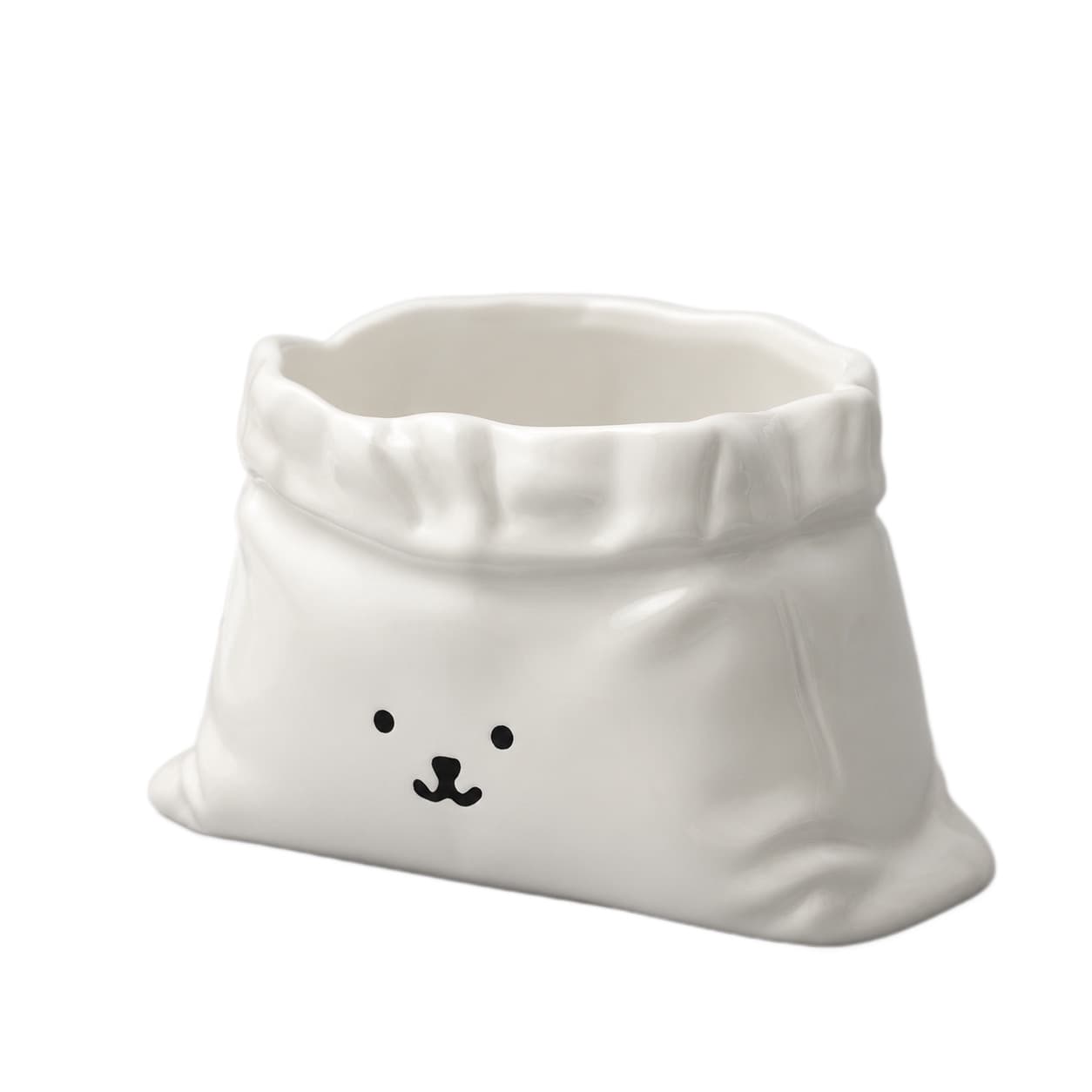 Ceramic Bag Cup Cute White Bear Shape Coffee Mug Home High-Aesthetic Creative Drinking Cup