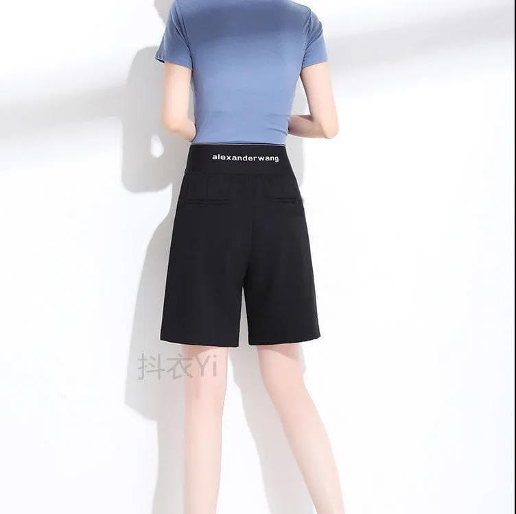 AliExpress Cross-border Foreign Trade Shorts Women Summer 2024 Wide Leg Straight Leg Pants Women Leg Lengthening Thin