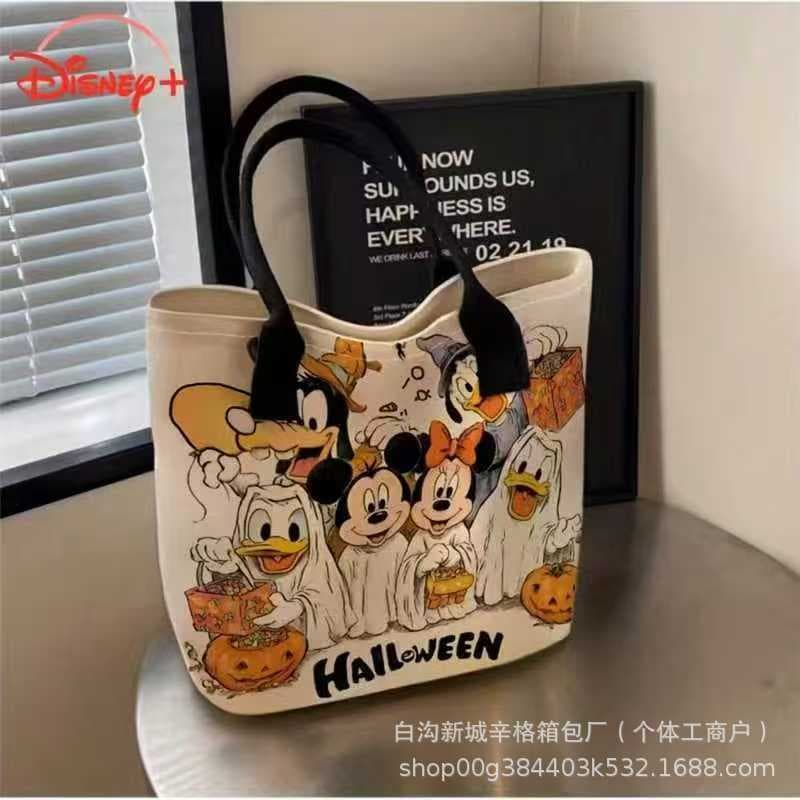 Cross-Border Mickey Bag, Stitch Canvas Bag, Large Capacity Ins Bag, Commuter Bag, Tutoring Bag, Multi-Pattern Handbag