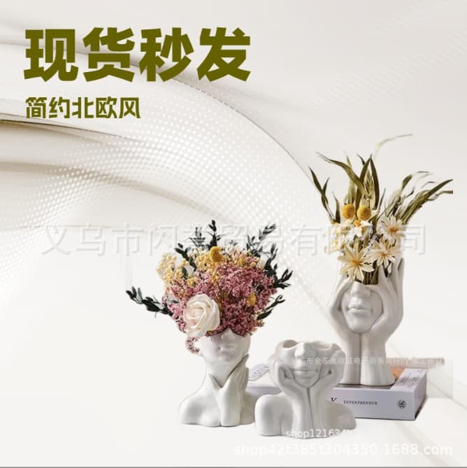Cross-Border Creative Body Art Styling Office Supplies Desktop Multi-Functional Storage Pen Holder Makeup Brush Holder Decoration