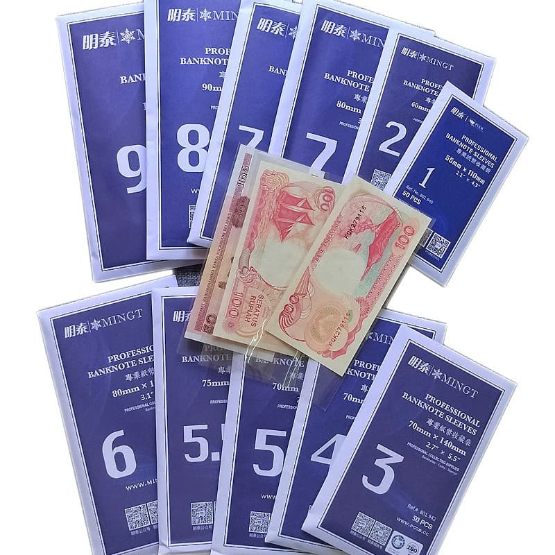 [Sizes 1 to 9] PCCB Full Set of Coin Protection Bags, 11 Styles Available, Jewelry Bag, Banknote Protection Bag