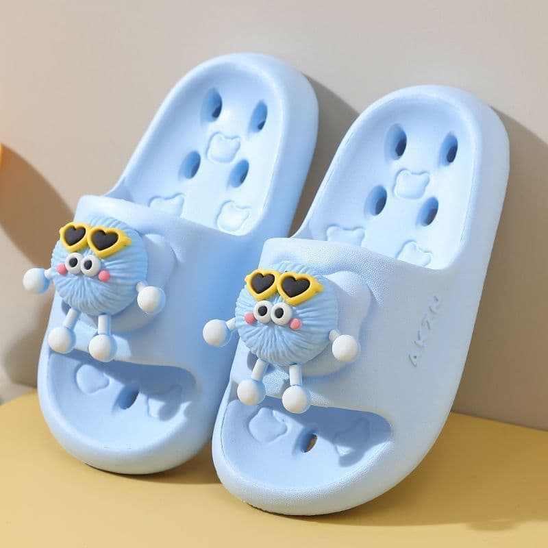 Children's Bathroom Slippers for Boys, Summer Non-Slip Hollow Design, Odor-Free, Indoor Soft Sole Sandals