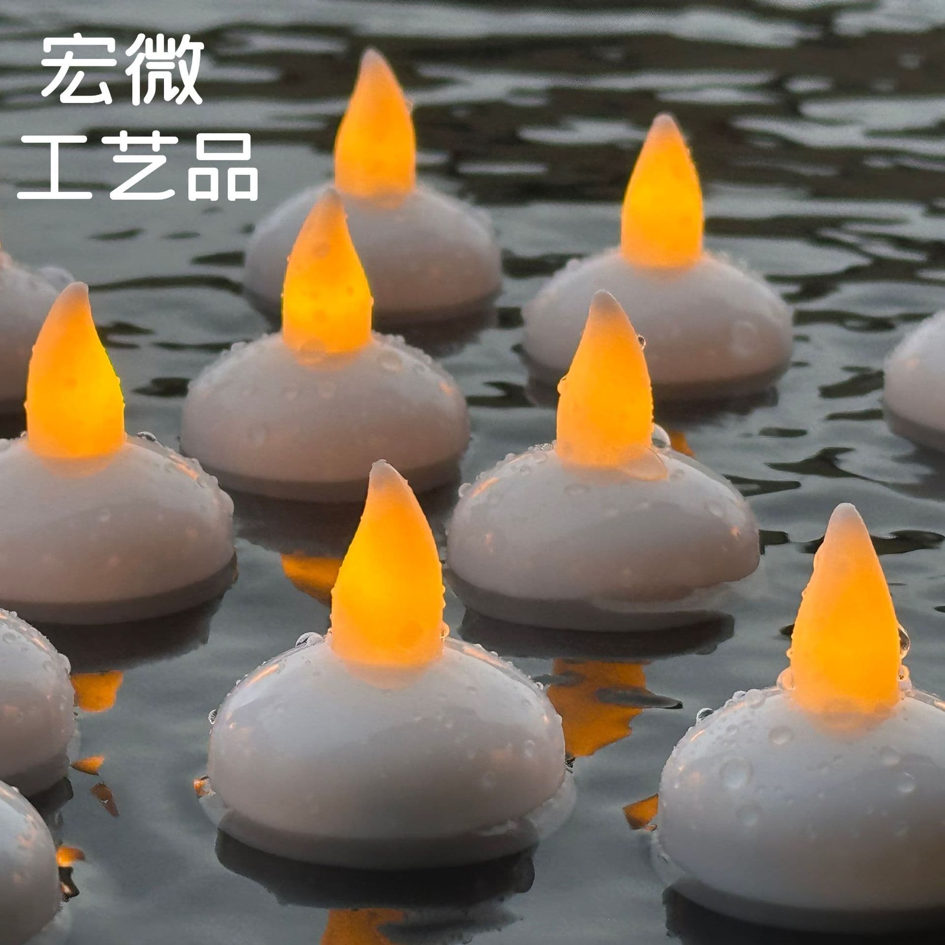Floating Water Candle LED Waterproof Candle Light, Water-Activated Sensor Candle, Smokeless Tea Light Lamp