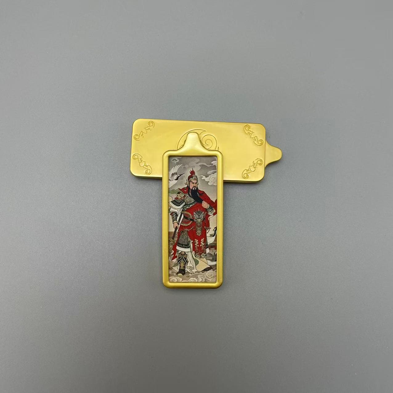 Small Square Thangka Box Matte Gold Single-sided Acrylic Style Pendant Gau Box Excluding Rope Painting Core