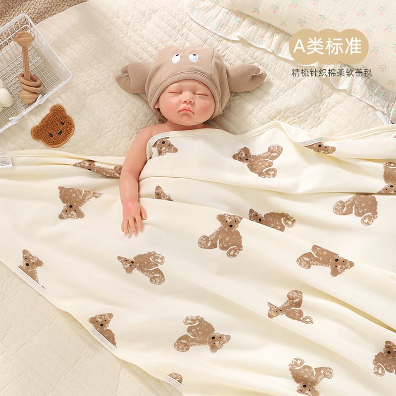 Soft Baby Blanket Ultra-Soft Newborn Supplies Pure Cotton Class A Large Size Swaddle Wrap Newborn Receiving Blanket