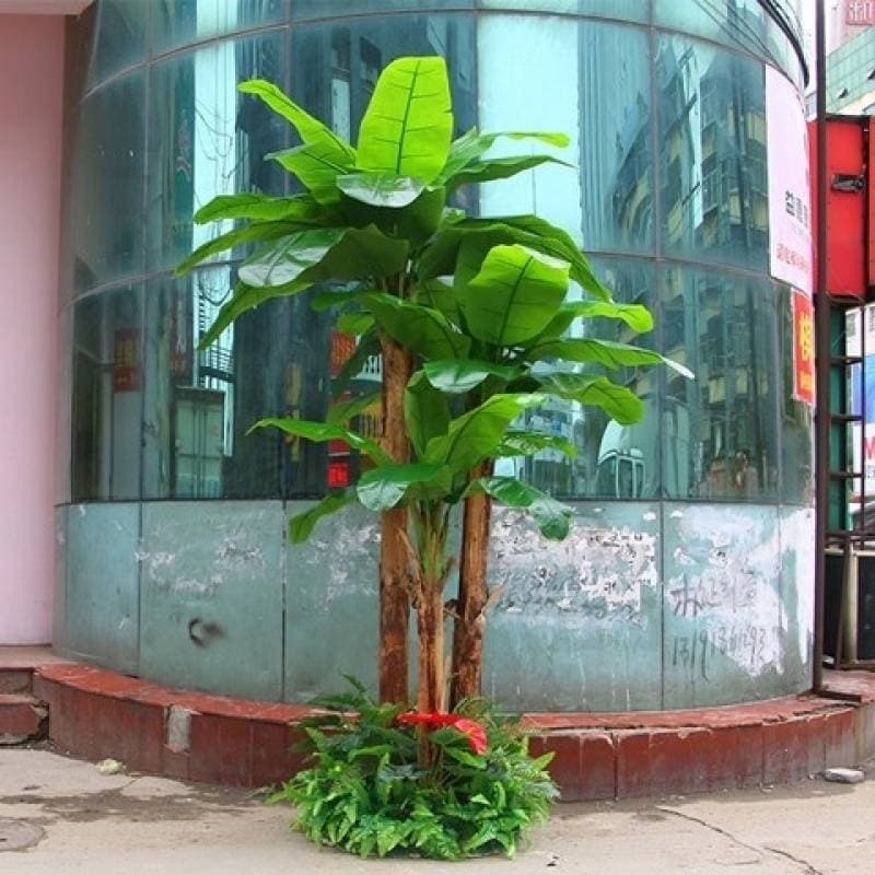 Green plant banana tree banana tree floor-standing plastic fake tree living room indoor and outdoor large ornaments tropical plants wholesale