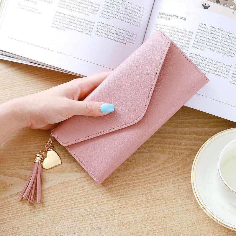 Tassel Pendant Women's Wallet Long Fashionable Coin Purse Korean Style Student Cute Zipper Card Holder Coin Bag Versatile