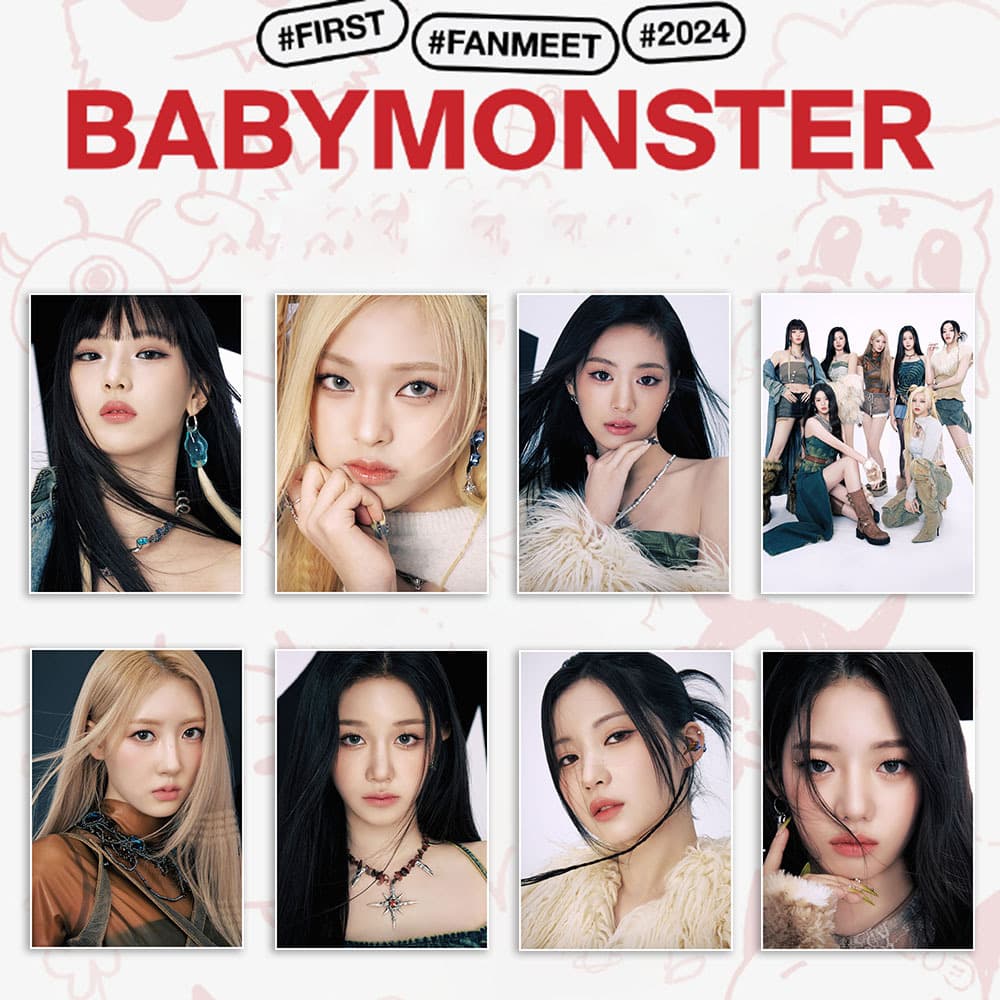 BabyMonster Album Poster Sheesh Paper Material Personal Gift for Graduation And Christmas Not Patent Goods Customizable