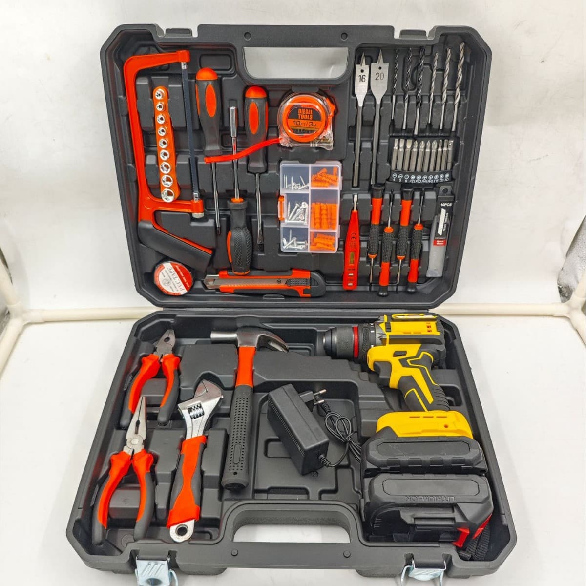 Factory Wholesale Cross-Border Power Tool Set Drill Kit Brushless Dual Bit Drill Private Mold Tool Set