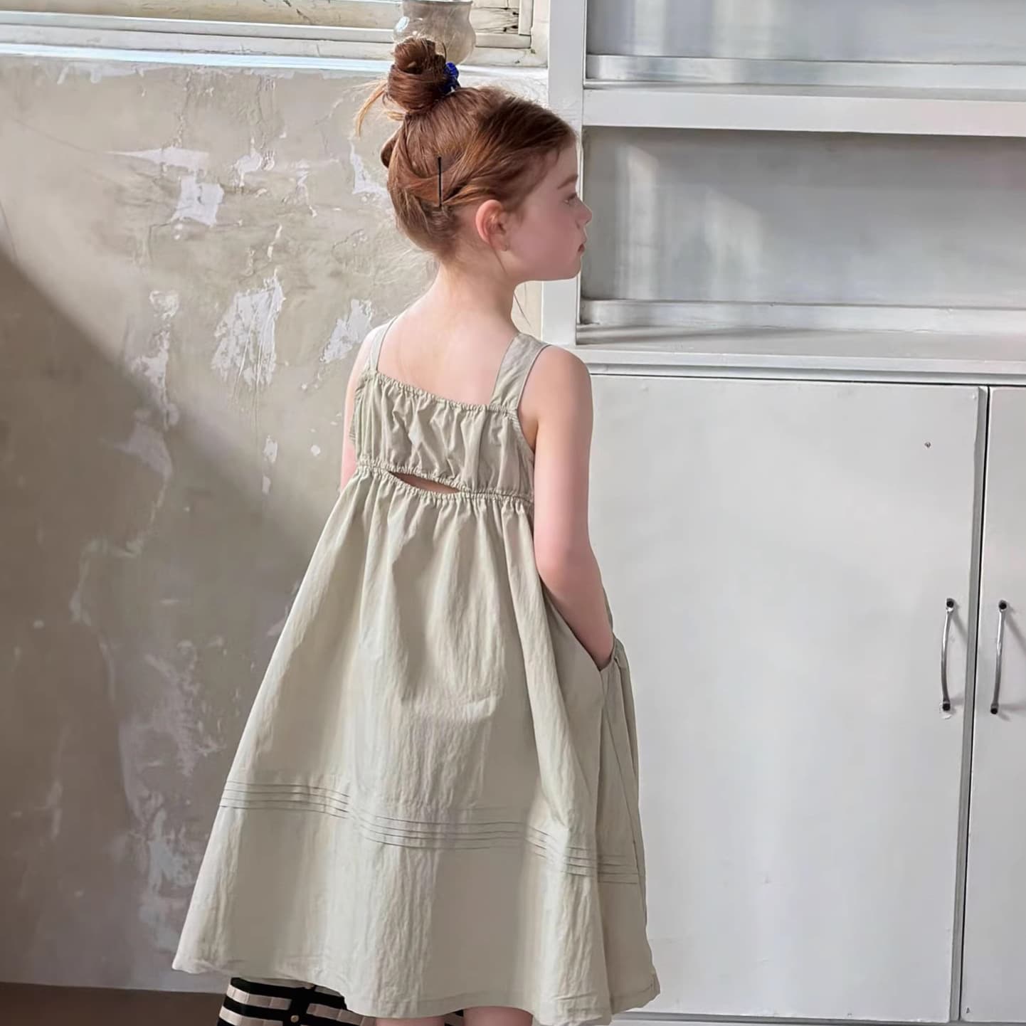 Girls' Dress 2026 Summer New Style Children's Casual Loose Sleeveless Cotton Vest Dress