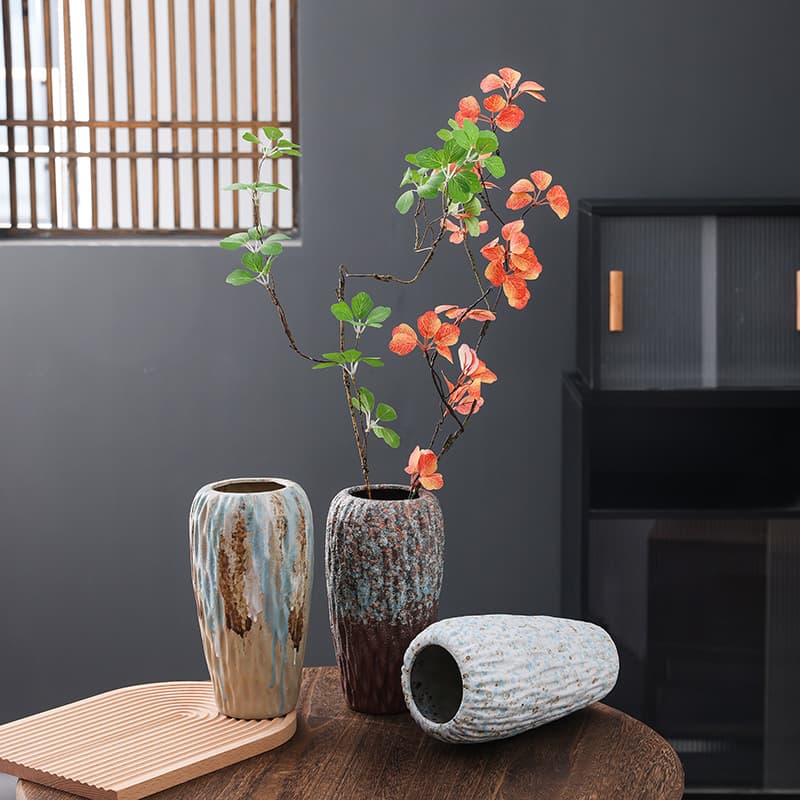European kiln vase ceramics high-end coarse pottery retro home decoration ornaments hydroponic flowers pottery pots