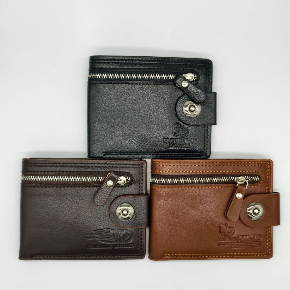 Men's Youth Business Wallet, Zipper + Magnetic Buckle Design, Multi-Card Slot Large Capacity Portable Billfold