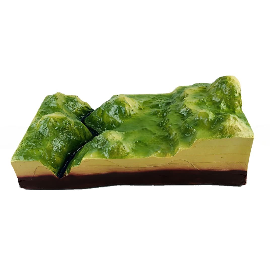 Water flow demonstration device; geography teaching model; geography and landforms
