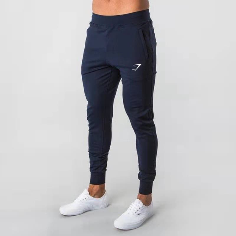 GYMSHARK Men's Sweatpants, Muscle Sports Fitness Cotton Printed Casual Long Pants, Running Training Jogger Pants