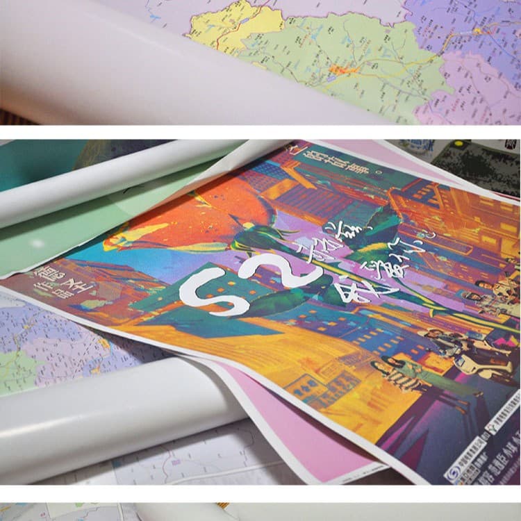 Full Sheet Poster Printing, Map Printing, Full Sheet Advertising Poster, Full Sheet Map, Folded Page Printing
