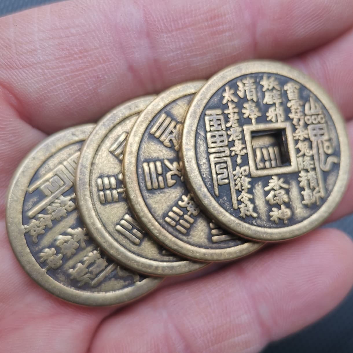 33MM diameter square hole copper coin round hole copper coin mountain ghost coin imitation antique copper money coin
